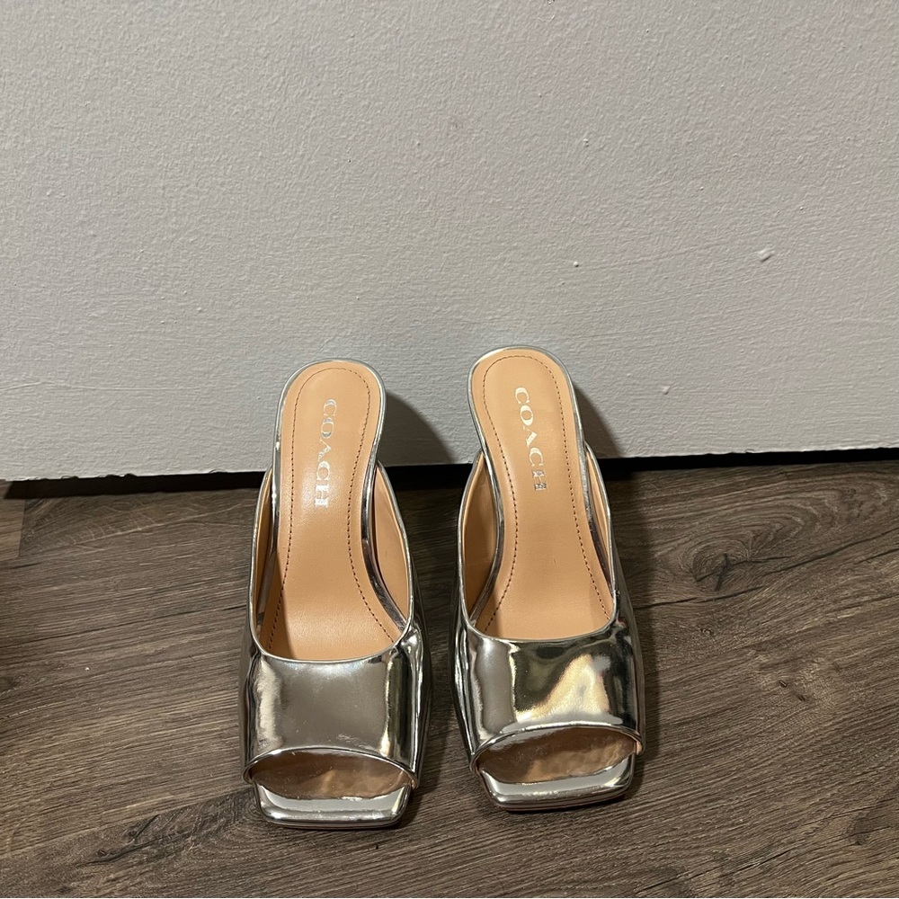 Coach Women’s Laurence Metallica Leather Heels